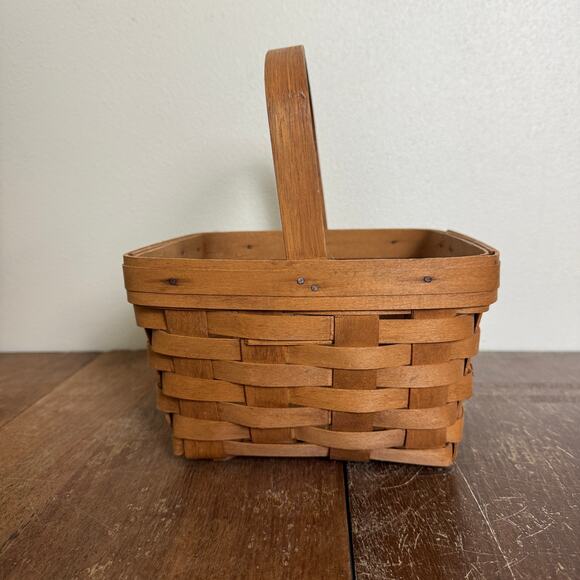Longaberger 1988 Handmade Square Gathering Holiday Basket with fixed handle‎ - Picture 7 of 9
